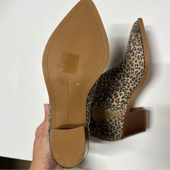 Dolce Vita Samy Leather Leopard Print Pointy Toe Bootie 7.5 NWOB - Picture 9 of 13